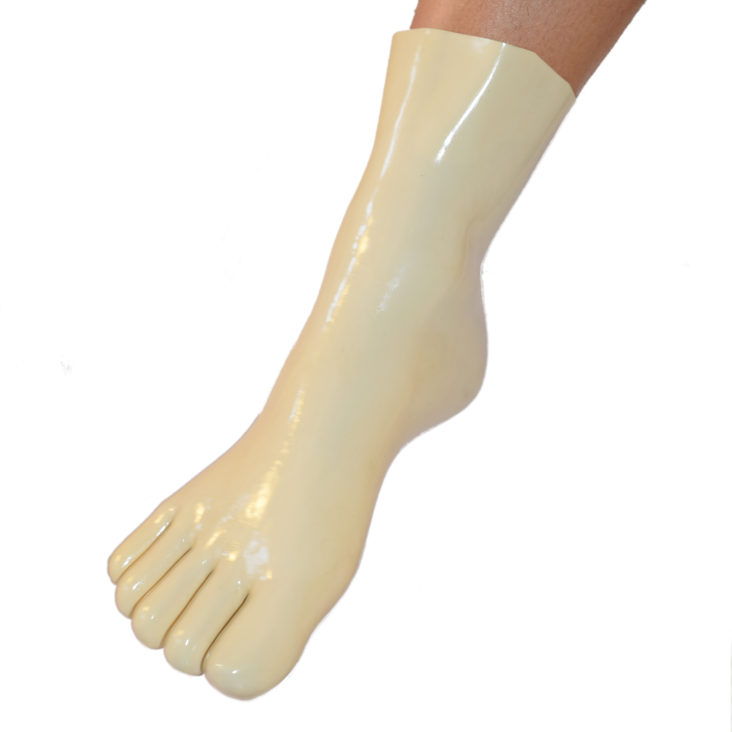 Rubberfashion Sexy Latex Zehen Socken kurz - Zehensocken knöchel lang - Latex Strümpfe für Damen und Herren